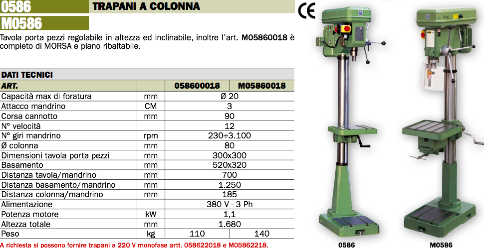 Airoldi-Belgeri. Airoldi & Belgeri ferramenta utensileria commercializza il  trapano a colonna da banco ltf 058600018.